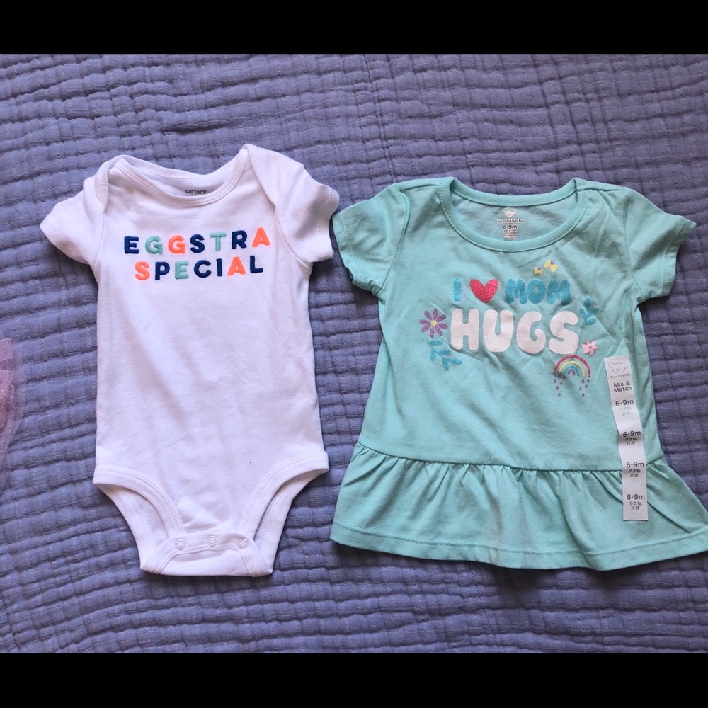 Baby girl Easter onesie and summer cotton dress
